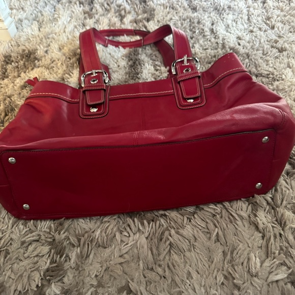 Coach buttery leather red sack purse - Picture 3 of 6
